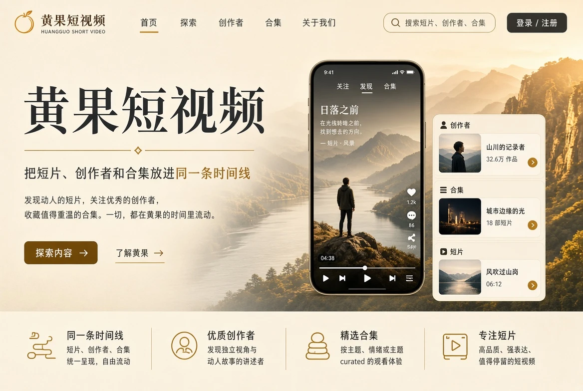 黄果短视频首页短片封面